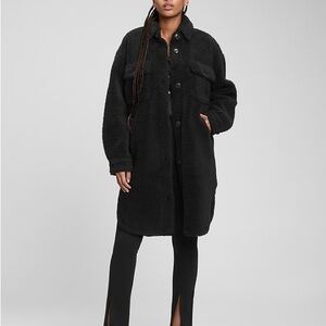 GAP Oversized Sherpa Shirt Jacket